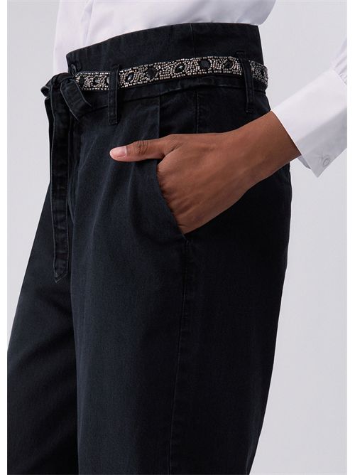 Pantaloni balloon con cintura ricamata LIU JO | UF6202D0372/87520